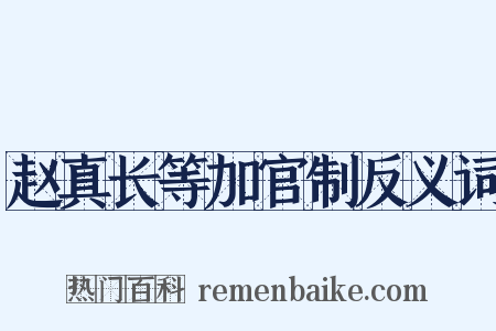 赵真长等加官制反义词是什么意思的图片